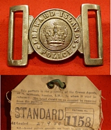 A Unique 'Sealed Pattern' Leeward Islands Police Buckle