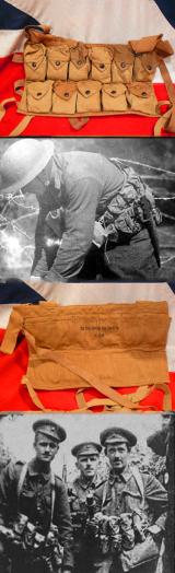 A Really Scarce WWI US Army 'Doughboy' Canvas Webbing Grenade Vest  Pack Dated 1918. In Superb Condition.