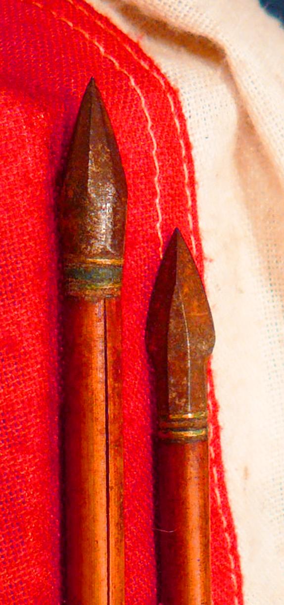 Recovered From Waterloo Battle Site in the 1820's A Pair of Late 18th Early 19th Century Napoleonic War's Officer's Crossbow Pistol Bolts