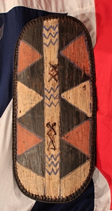 A Most Scarce and Beautiful African Congo Tribal Warrior's Shield, of the Mongo Tribe.