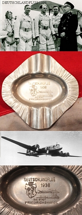 An NSFK German Flight of 1938 Souvenir Ashtray Of Aeronautical Alloy