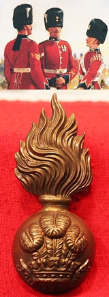 A Very Good Fur Cap Plume Badge Of The Royal Welch  Fusiliers