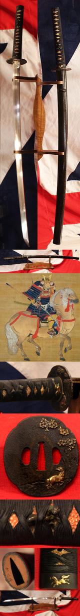 A Very Fine & Beautiful Katana, Signed and Attributed to Hizen Kuni ju Tadayoshi, Circa 1640