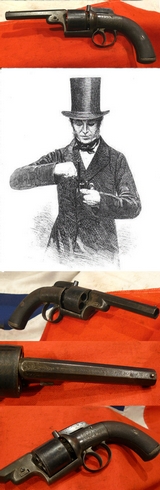A Scarce English Transitional Revolver Circa 1840 By Cook of London