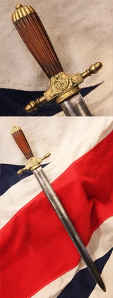 A Very Fine & Most Beautiful 18th Century Royal Naval Officer’s Sword of Hunting Sword Cutlass Type. As Used By Ship's Captain's and Fleet Admirals
