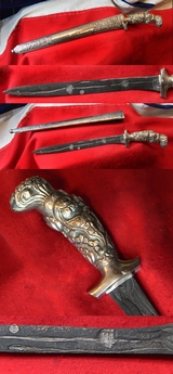 A Beautiful Silver Mounted Javanese Pedang Lurus Dagger