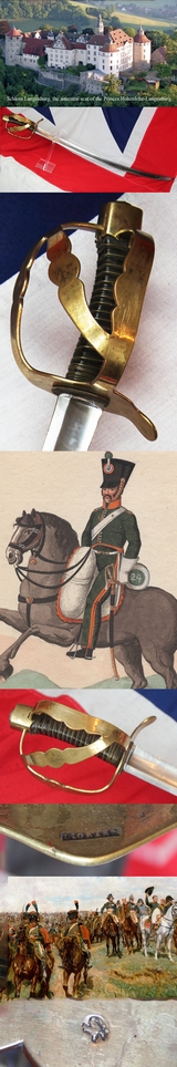 A Fabulous Historical Revolutionary War & Napoleonic Wars Chasseurs  Cheval Sabre, From the King's Cousin's Castle, Where the Late Queen Spent Her German State Visit in 1965 with Prince Philip