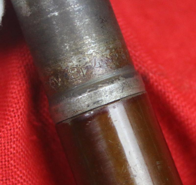 Original 20mm German MGFF WW2 Messerschmitt Bf 109 Fighter Cannon Shell, High Explosive Type.