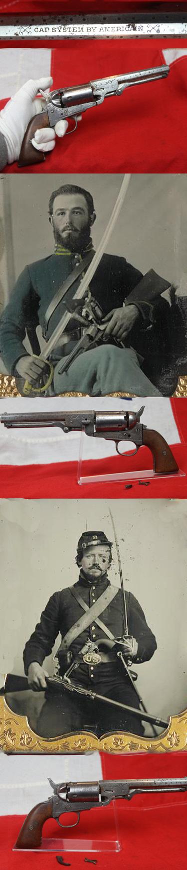 A Very Interesting Antique Civil War Period Belgian 1850's Colt Navy Copy Patent Infringement Revolver