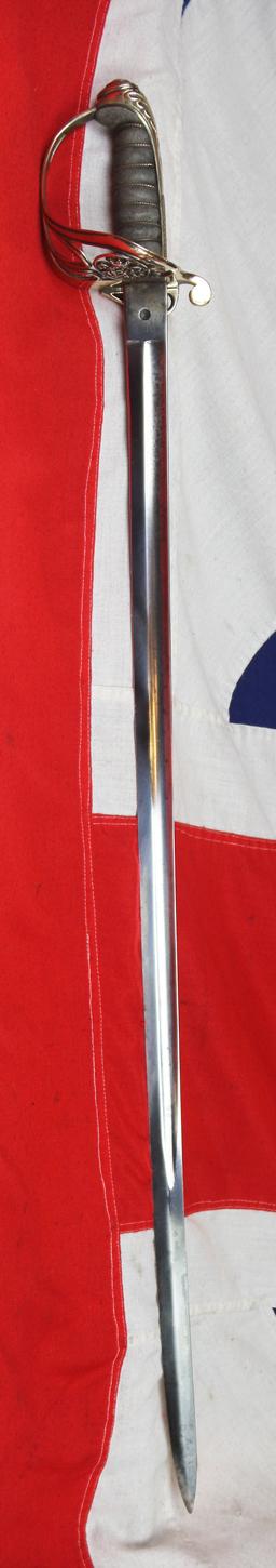 A Beautiful and Good Example, of an Original, Zulu War Sabre, An 1822/45 Pattern British Infantry Officer's Sword with Gothic Hilt and Queen Victoria's Cypher