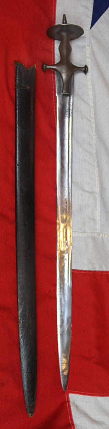 A Very Rare, Strong & Powerful 18th Century Indian Tulwar Hilted Firangi Sword.