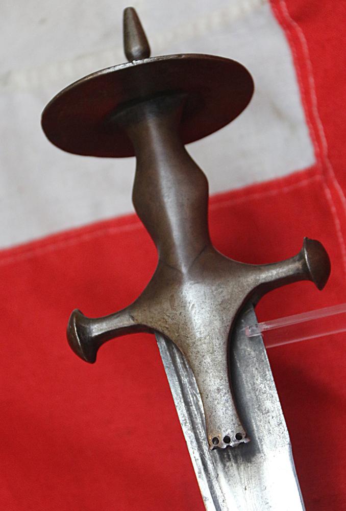 A Very Rare, Strong & Powerful 18th Century Indian Tulwar Hilted Firangi Sword.