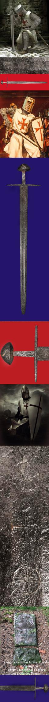 NOW SOLD. A Magnificent & Incredibly Rare, Historical, Original, Ancient Sword of a Knights Templar, Bearing Three Knights Templar Armourer's Stamps on Both Sides of The Very Wide & Substantially Powerful & Sharp Blade. Almost 1000 Years Old