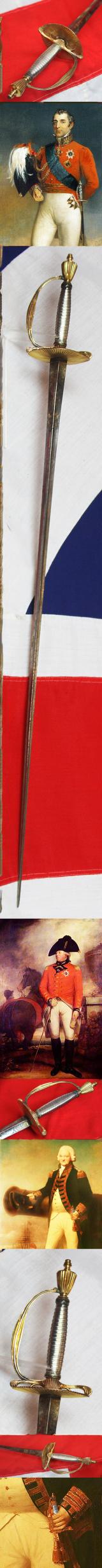 A Wonderful, Napoleonic Wars Period Museum Piece, A Highest Ranking British Officer's Sword Bespoke Commisioned  For The Highest Ranking Officers of Both The Navy or Army, A 1790's Admiral of the Fleet or Field Marshal's Sword In Fabulous Condition