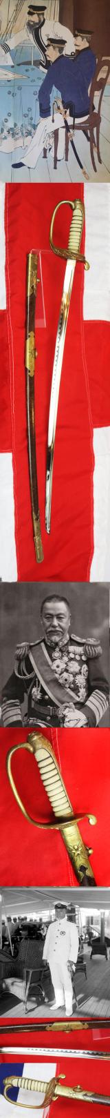 A Very Fine & Rare Original Japanese Senior Middle Rank Naval Officer’s 1883 Pattern Kyu-Gunto Sabre Used During Three Of The Most Important Japanese Wars In History, The Russo-Japanese War, WW1 and WW2