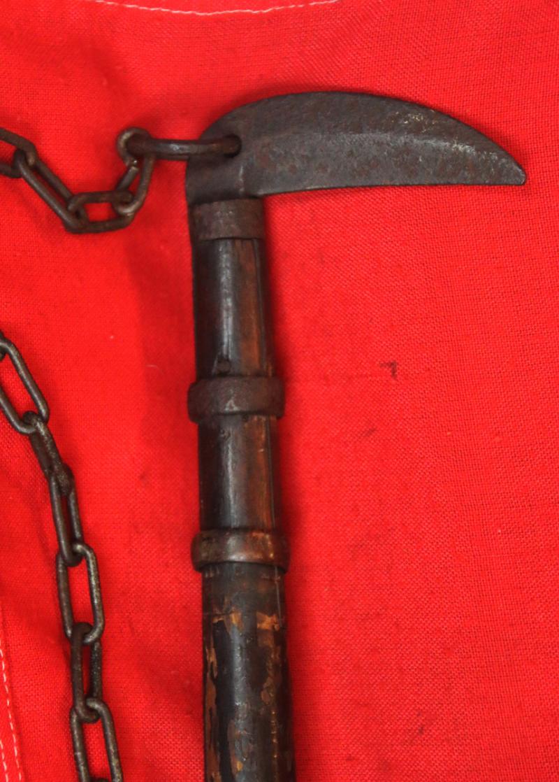 A Most Scarce, Original, Koto Period, Around 500 Years Old Kusarigama a Ninja's Weapon of a Sickle With Weighted Chain, Somewhat Like a Claw Hilted Medieval Flail Mace