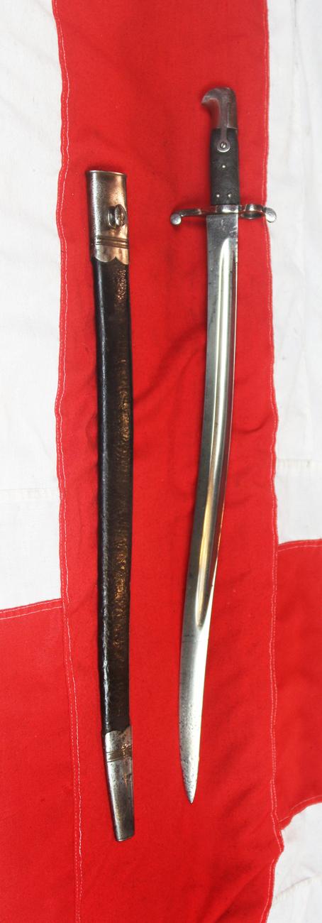 A Superb Service Issue 1856-8 Two Band Enfield Yataghan Blade Sword Bayonet. Used In The Opium War with the P1853 Enfields in The Late 1850's China and the American Civil War From 1861