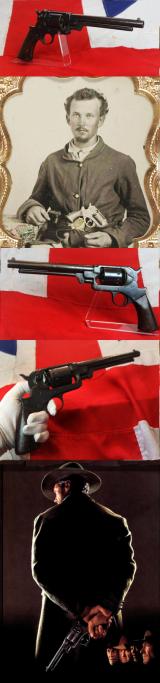 A Rare & Huge, M1863 Single Action Starr Army 'Long Barrel' Revolver of the Civil War, .44 Calibre. Exactly As Can Be Seen Featured in Clint Eastwood’s Oscar Winning Movie, ‘The Unforgiven’