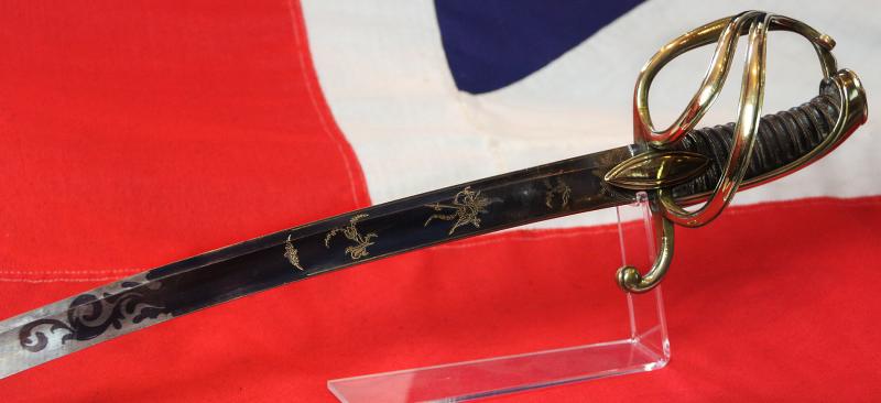 A Rare & Absolutely Stunning 1st Empire, Combat, 'Blue and Gilt' Officer's Sabre of the Cavalerie Legere, Hussards, and Mounted Chasseurs. An IX, Circa 1810, and by Officers of the Mounted Chasseurs of the Imperial Guard