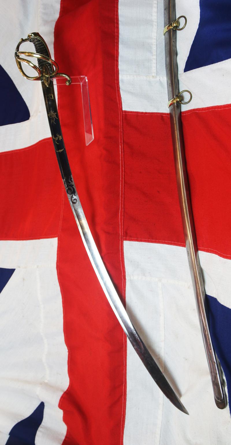 A Rare & Absolutely Stunning 1st Empire, Combat, 'Blue and Gilt' Officer's Sabre of the Cavalerie Legere, Hussards, and Mounted Chasseurs. An IX, Circa 1810, and by Officers of the Mounted Chasseurs of the Imperial Guard