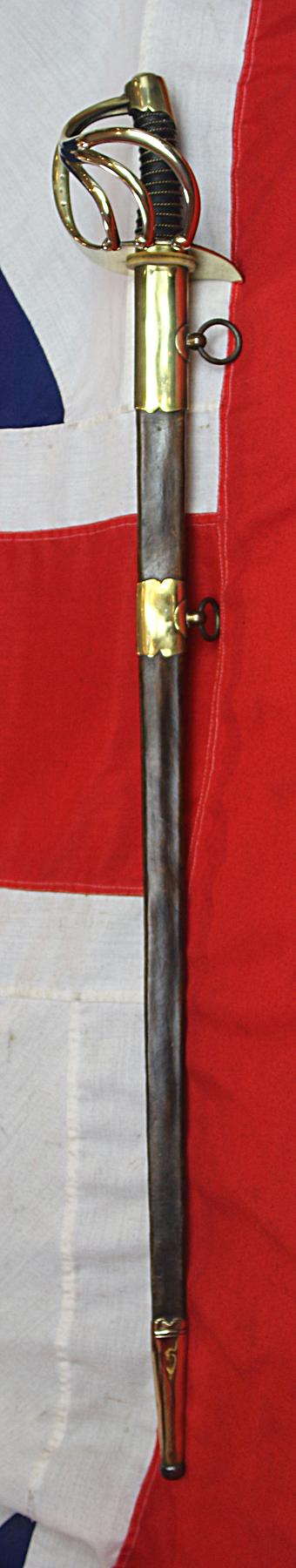 A Superb, French, 1st Empire Napoleonic Wars Cuirassier-Dragoon Sword In Fabulous Condition With Brass and Leather Scabbard