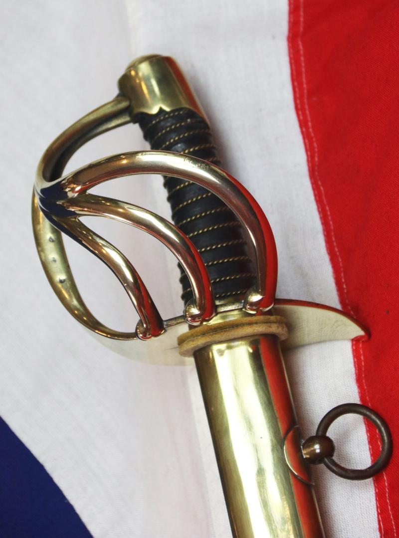 A Superb, French, 1st Empire Napoleonic Wars Cuirassier-Dragoon Sword In Fabulous Condition With Brass and Leather Scabbard