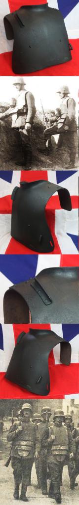 A Very Scarce Original Great War WW1 German Sniper's Armour Breast And Shoulder Armour and Tasset Protector Pads, And Very Rare Sniper's Butt Stock Rest