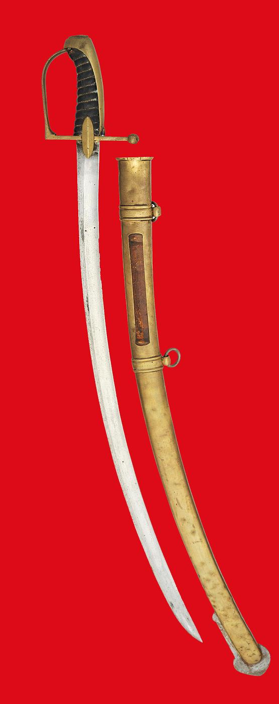 A French Hussar's Light Cavalry Officer's Heavy Grade Sabre, Sabre de Hussard, Late 18th/Early 19th Century Ist Empire Pattern