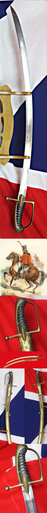 A French Hussar's Light Cavalry Officer's Heavy Grade Sabre, Sabre de Hussard, Late 18th/Early 19th Century Ist Empire Pattern