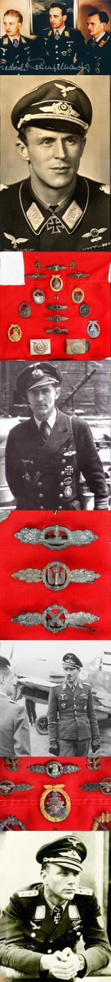 A Most Interesting Collection Of Original German Third Reich Luftwaffe And Kriegsmarine Combat Badges And Combat Awards Collected During WW2  By A British Bomb Disposal Officer. Untouched since 1945, & Stored As Is For 80 Years