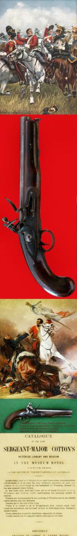 Historical 1796 pat. Heavy Dragoon Troopers Pistol, From The Tower of London, of Waterloo, Used by the Union & Household Brigade, Service Issue, .75 Upgraded Barrel Size Version of 1798. For Extra Penetrative Power Against French Cuirassiers Breast Armour