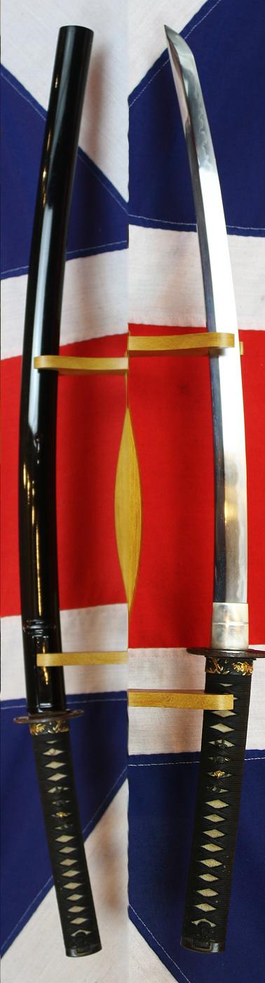 A Handsome Koto Period, Circa 1500, Samurai Chisa Katana With Amazing Blade, With A Very Beautiful Edo Shoami Sukashi Tsuba Of a Leaping Koi Carp in White Water. Fabulous Fuchi of a Tiger in a Bamboo Grove of Pure Gold Onlaid Shakudo