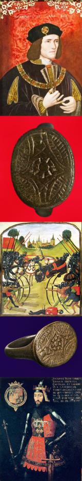 A Captivating, Plantagenet, War Of The Roses Era Bronze Ring, Circa 1455, With A Central Engraved Yorkist or Lancastrian Rose Surrounded By Four Rose Leaves. Likely Worn By A Plantagenet, Aide,  or Supporter.