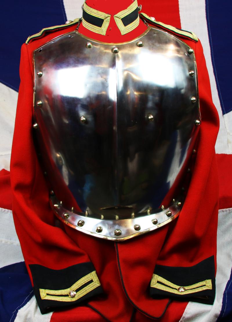 Original, Antique, Victorian Household Cavalry Armour Breastplate Cuirass of the LifeGuards, The Blues &The Royals. The Mounted Personal Bodyguard Regiments of the British Monarch, Part of The Household Division Crimean War Era
