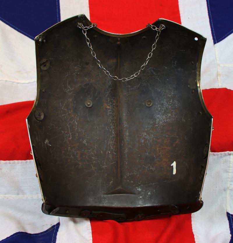 Original, Antique, Victorian Household Cavalry Armour Breastplate Cuirass of the LifeGuards, The Blues &The Royals. The Mounted Personal Bodyguard Regiments of the British Monarch, Part of The Household Division Crimean War Era