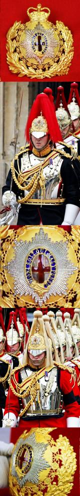 A Stunning British Royal Horseguards, Blues and Royals and Lifeguards Officer's Mint Condition Helmet Plate in Enamel and Fire Gilt One of The Most Beautiful Helmet Plates Ever Designed and Worn