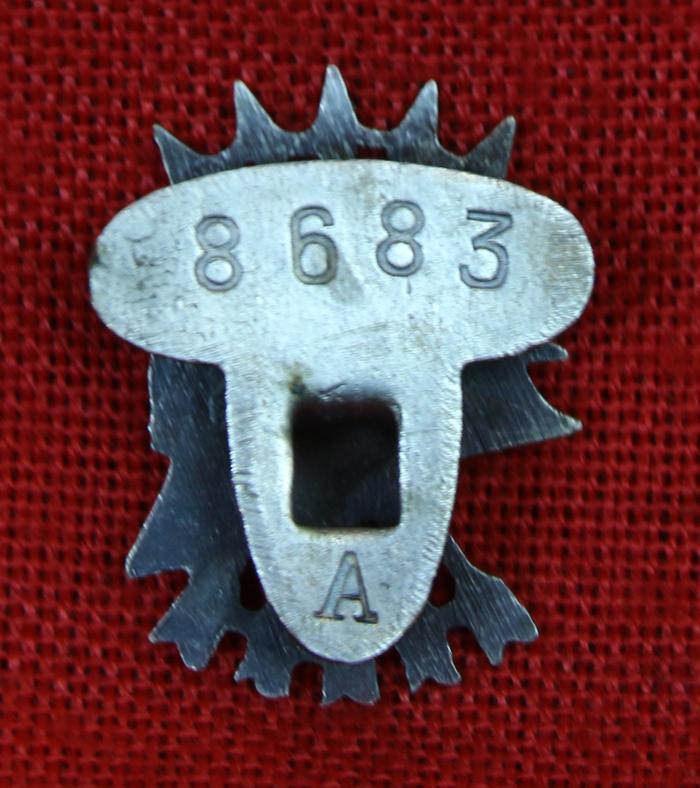 A Most Rare, Original, 1941 Third Reich Spanish Falangist Volunteer 'Blue Division' {Blaue Division} Badge of The División Azul. the Spanish Volunteers That Fought with Germany on The Eastern Front  In Russia Against Stalin