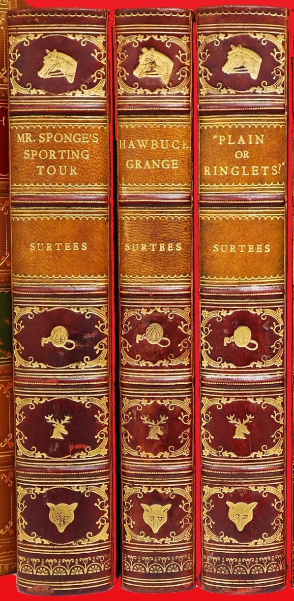 Fabulous 6 Leather Bound Volumes By The Great Sporting Author R. S. Surtees. William Morris Considered Him
