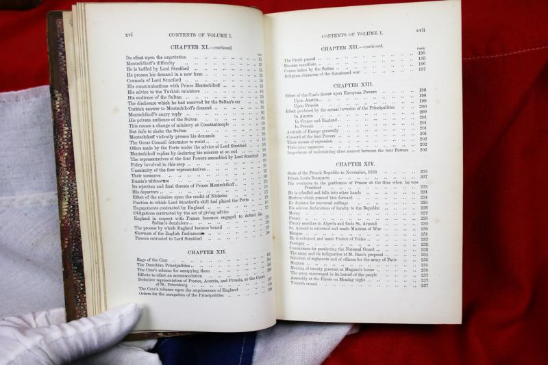 A Superb Original Set Of Beautifully Leather Bound, Famous Historical Accounts Of The Crimean War By Kinglake, Alexander William. The Invasion of the Crimea: Its Origin, and an Account of its Progress to the Death of Lord Raglan. Including Ist Editions