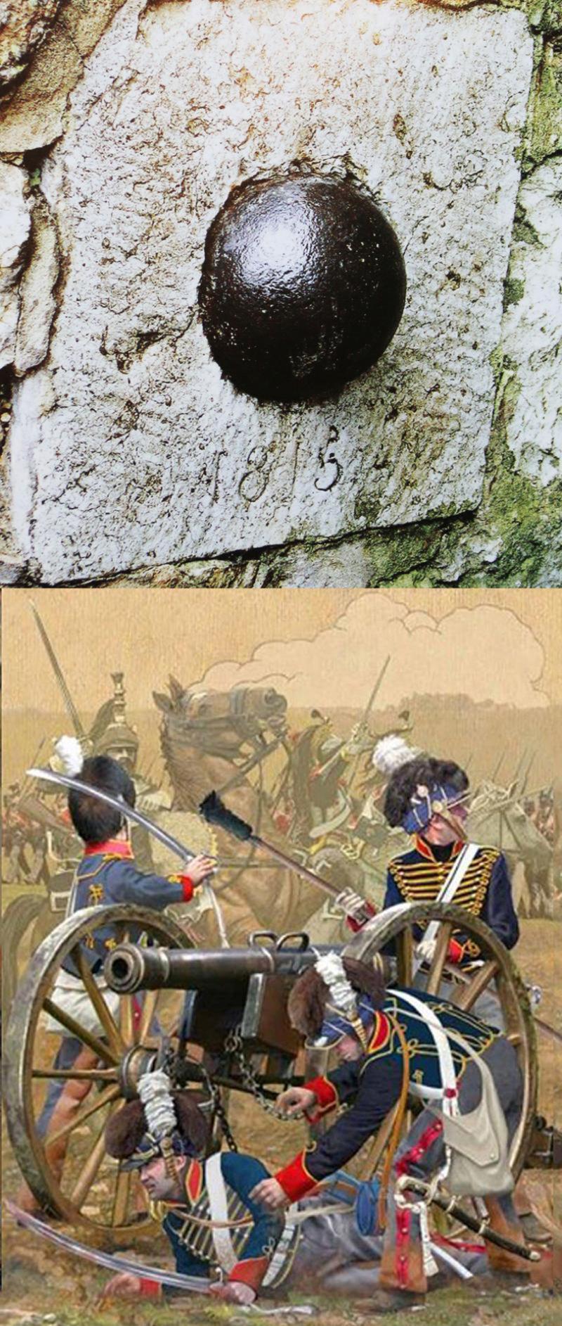 A Superb Original Waterloo Recovered Souvenir '6 Pounder ' Royal Artillery Cannon Ball Fired at La Haye Sainte During The Battle, Recovered From The Farm