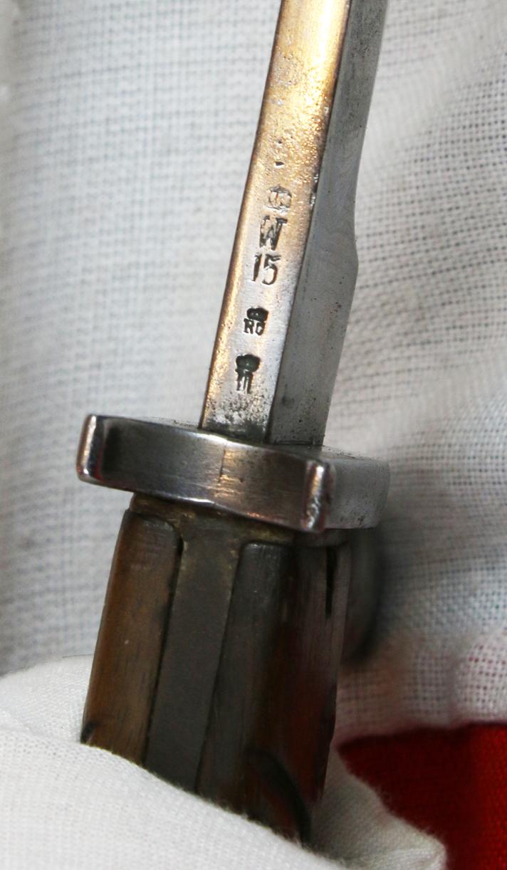 A Rare Early 'Long Eared' German WW1 'Butcher' Bayonet S98/05 o.S. (ohne Sage} with Leather and Steel Scabbard and Frog Belt Mount. By Simson & Co. Suhl.