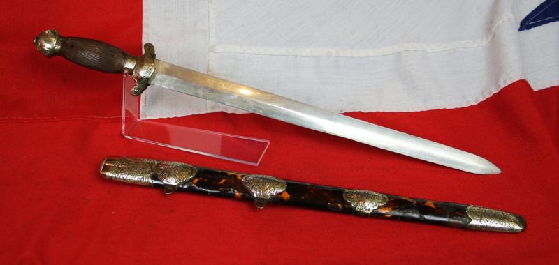 An Antique Ching Dynasty Chinese Small Sword Jian, Late 18th Early 19th century. Near Identical to Admiral Sir James Hanway Plumbridge's Sword in the National Maritime Museum Collection