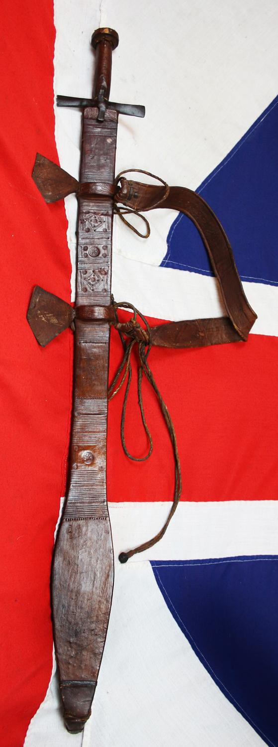 A Hugely Impressive, Attractive and Historical, Sudan War 'Mahdi' Warrior's War Sword, a Siege of Khartoum' Period & Battle of Omdurman Kaskara. With Spectacular Blade Bearing Armourer's Stamps & Inscription