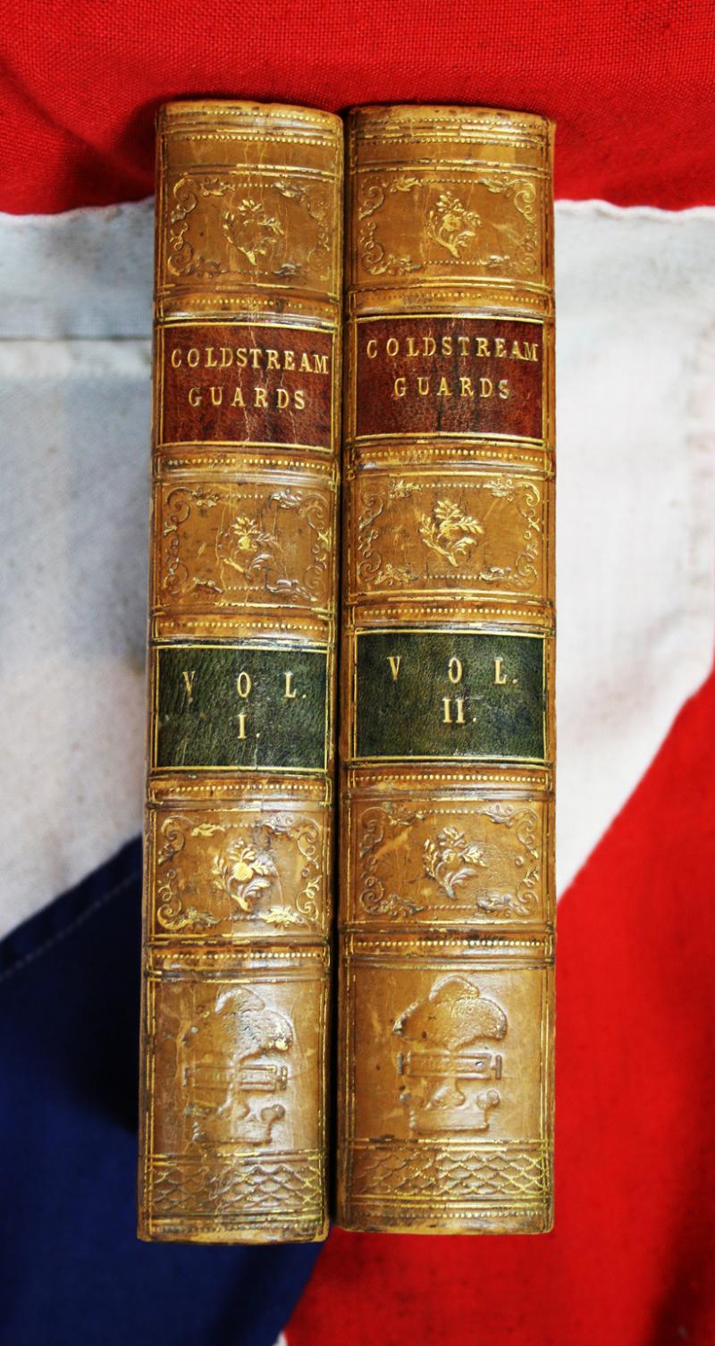 Origin and Services of the Coldstream Guards, Presented to 4th & 2nd Baronet Hamilton, Edward A. Hamilton, {later Capt.} Coldstream Guards in 1858. Heir to Major Sir Charles J.J. Hamilton, 3rd Baronet Hamilton, Hero of Alma, Scots Fusilier Guards