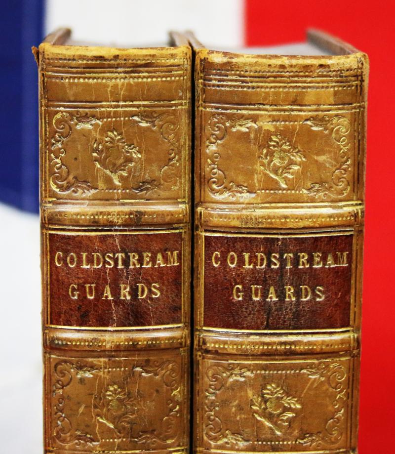 Origin and Services of the Coldstream Guards, Presented to 4th & 2nd Baronet Hamilton, Edward A. Hamilton, {later Capt.} Coldstream Guards in 1858. Heir to Major Sir Charles J.J. Hamilton, 3rd Baronet Hamilton, Hero of Alma, Scots Fusilier Guards