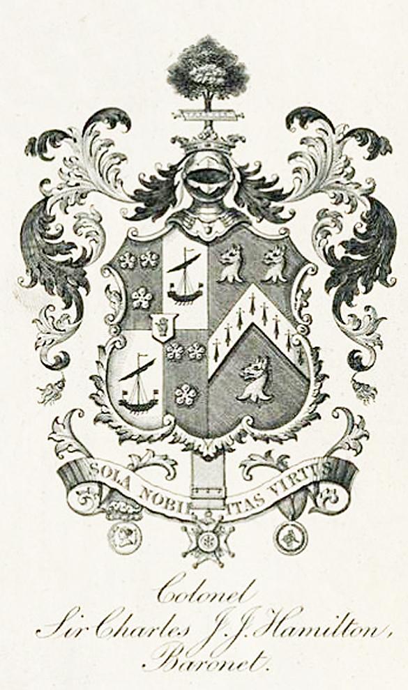 Origin and Services of the Coldstream Guards, Presented to 4th & 2nd Baronet Hamilton, Edward A. Hamilton, {later Capt.} Coldstream Guards in 1858. Heir to Major Sir Charles J.J. Hamilton, 3rd Baronet Hamilton, Hero of Alma, Scots Fusilier Guards