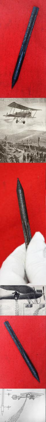 A Very Good WW1 Aerial Flechette Dart, Probably An RFC (Royal Flying Corps) ‘Bristol’ Pattern. A Superb Original Artefact of WW1 Aeronautical Warfare History