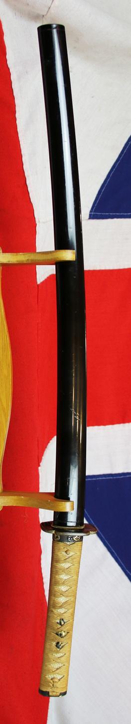 A Super and Most Beautiful Koto Wakazashi Circa 1550 With Original Edo Koshirae of Shakudo, Silver & Gold with a Nagoyamono Tsuba in Shakudo & Gold Prunus Tree With Nanako Ground and a Nanako Rim