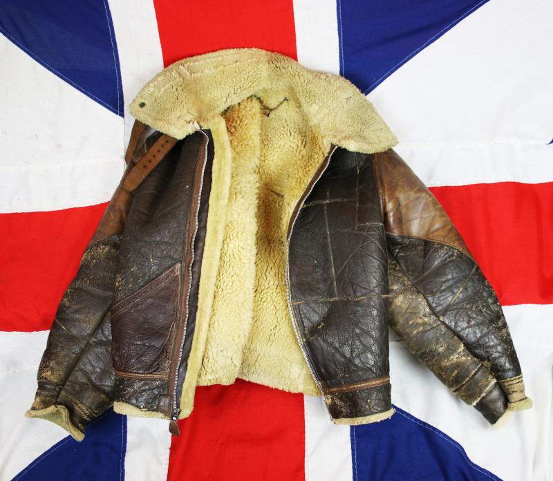 A Superb Piece Of WW2 British Aeronautical History, and An Absolute Beauty. An Original, 1940's B3 WW2 USAAF Pilots Sheerling Jacket. Perry Sportswear Co of Newburgh New York Contract. In Super, Wearable Condition