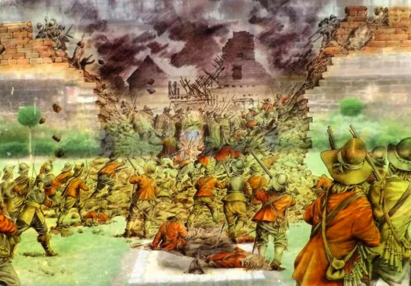 English Civil War Heavy Siege Gun, a 'Whole' Cannon of 7 inches. Ball 50lbs x 7 Inches. Recovered from the Siege of Chester Castle Site